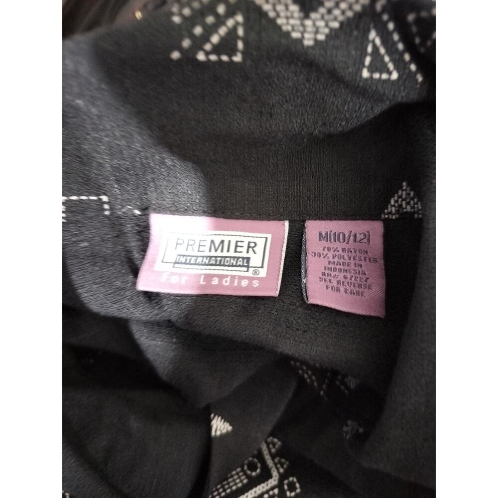 5288)Vtg Premier International M Lagenlook Geo Tribal Button Front Jumper Dress - Picture 7 of 8